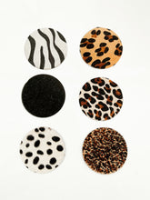 Load image into Gallery viewer, Cowhide Animal Print Coasters (Pack of 6)
