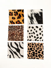 Load image into Gallery viewer, Cowhide Animal Print Coasters (Pack of 6)
